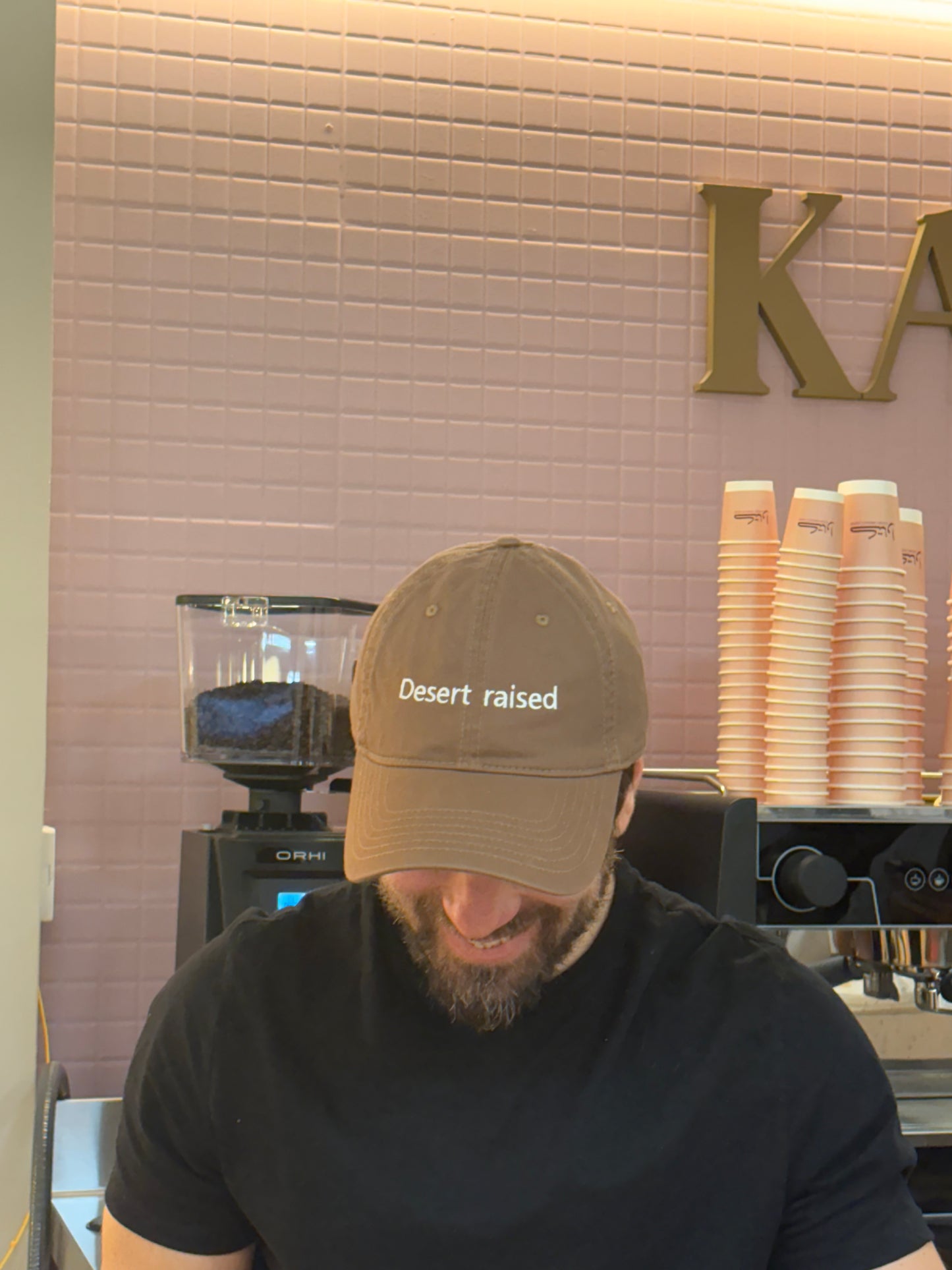 Desert raised in latte